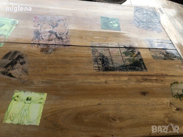 ПРОДАВАМ МАСИВНА МАСА ОТ ЕКЗОТИЧНО ТИКОВО ДЪРВО , снимка 3 - Маси - 38731641