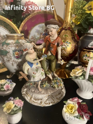 💖 Capodimonte Italy – “Влюбените” – Романтична порцеланова композиция 💖