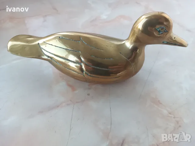 Месингова фигура патица, снимка 4 - Колекции - 48374832