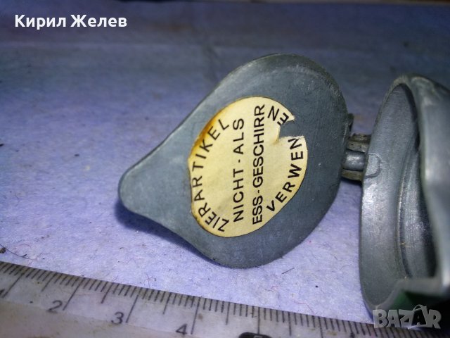 Стара МАРКОВА НЕМСКА КОЛЕКЦИОНЕРСКА ЦИНКОВА КАНИЧКА МАЙСТОРСКА ИЗРАБОТКА с ЕТИКЕТ и МАРКИРОВКА 42685, снимка 6 - Колекции - 43949381