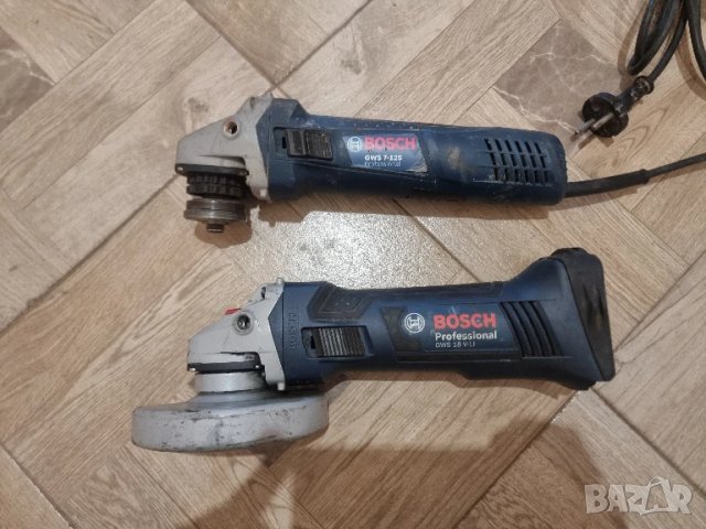Акумулаторен ъглошлайф BOSCH GWS 18V-Li и GWS 7-125 / Бош, снимка 1