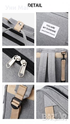 Чанта за бебешка количка, 2 в 1 бебешка раница, многофункционална раница, кошара, повивалник, снимка 12 - Други - 33321974