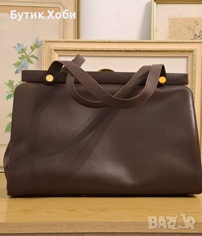 Класическа винтидж чанта от естествена кожа , снимка 1