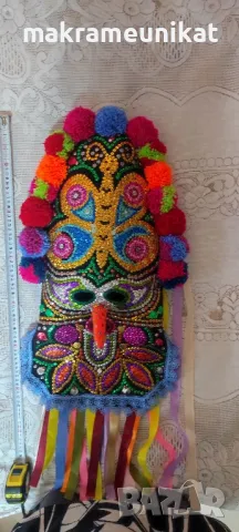 Продавам кукерска маска, гугла, уникат, Новодел, авторски модел, етно, Сурва, Кукерландия , снимка 9 - Колекции - 42314889