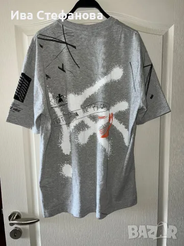 T-Shirt тениска блуза памук 100 % памучна нова zara Zara с висококачествен принт, снимка 2 - Спортни дрехи, екипи - 49904470