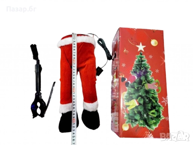 Заклещеният Дядо Коледа – Анимирани крака за вашето коледно дърво, снимка 3 - Декорация за дома - 52501144