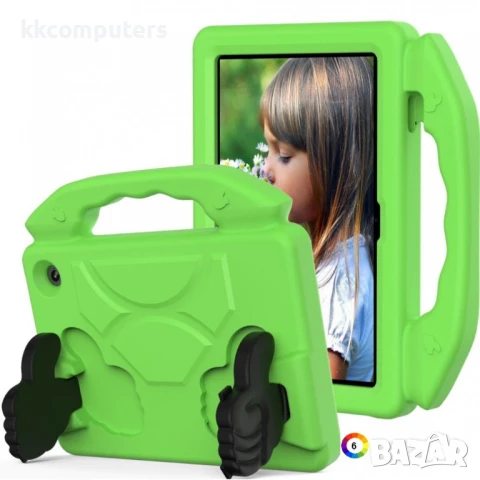 Amazon Fire 7 (2022) Foldable Thumb Kickstand EVA Удароустойчив Калъф и Протектор, снимка 6 - Калъфи, кейсове - 51137405