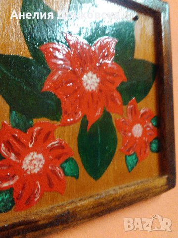 "Цветя"акрил върху дърво, снимка 1