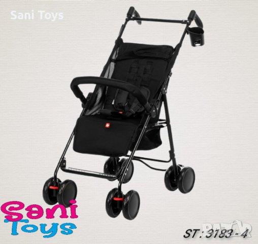 Лятна количка Zi Caspar, черна, снимка 5 - Детски колички - 38242978