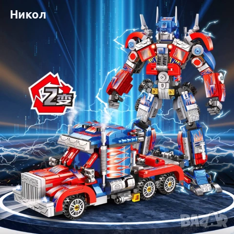 Конструктор Трансформърс OPTIMUS PRIME- робот или камион, 2 в 1,  560 части