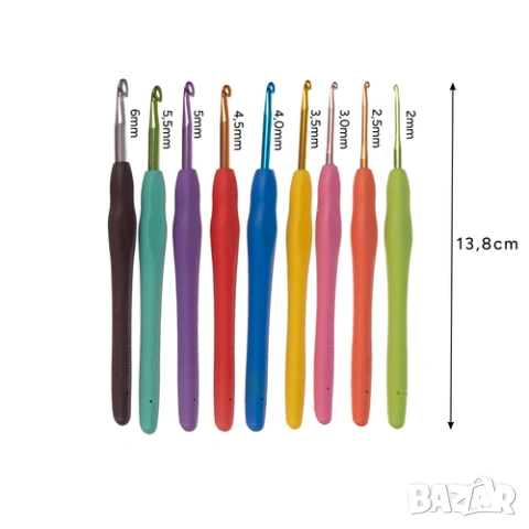 Комплект за плетене на една кука 58 и 113 части / Куки за плетене, снимка 6 - Други - 53541340