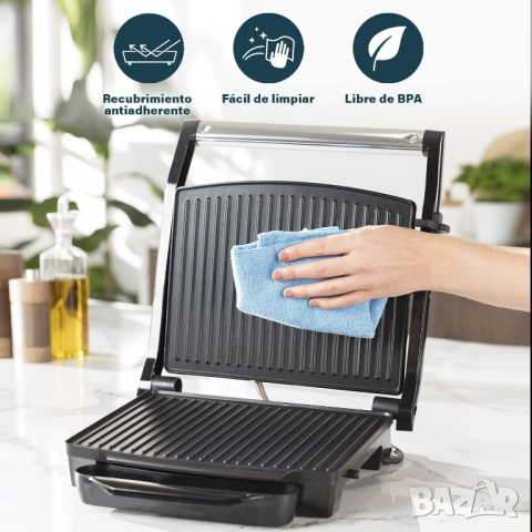 Електрически грил Princess тип Panini, Инокс, снимка 2 - Тостери - 44914929