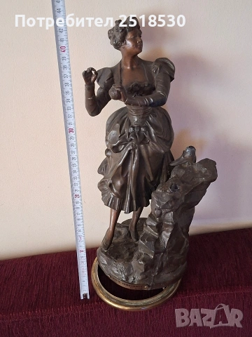 Фигура за старинен каминен часовник, снимка 4 - Антикварни и старинни предмети - 53106350