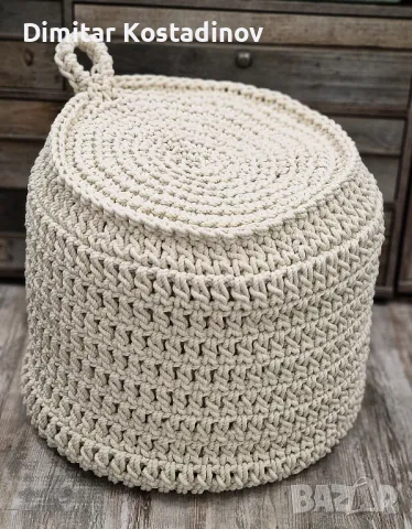 Пуф Макраме за плаж , бар , ресторант или градина, снимка 9 - Дивани и мека мебел - 48804789