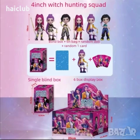 K pop demon hunters фигурки/Кей поп ловци на демони фигури, снимка 9 - Кукли - 52517306