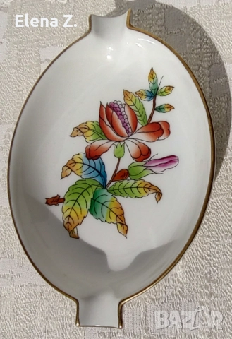 2 ръчно рисувани пепелника Herend Hungary, снимка 2 - Декорация за дома - 52231540
