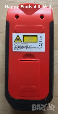 Ролетка лазер+ултразвук до 16 метра WM-200B (червен), снимка 7 - Измервателни инструменти - 44367031