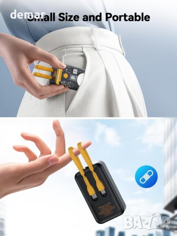 NEWDERY Power Bank за Apple Watch 9/Ultra и iРhone 10000mAh, 22.5W, снимка 7 - Външни батерии - 43217517