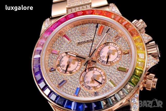 Mъжки часовник Rolex Daytona Cosmograph Rainbow с автоматичен швейцарски механизъм, снимка 5 - Мъжки - 40936873