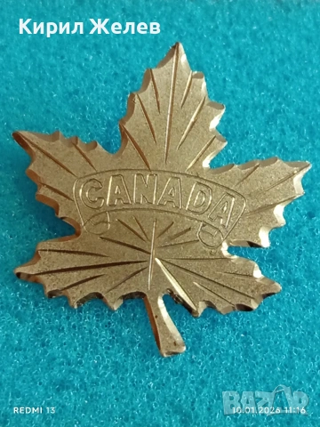 Сребърна брошка КАНАДА може да се носи на ревер,раница и дрехи 53044, снимка 4 - Колиета, медальони, синджири - 53051858