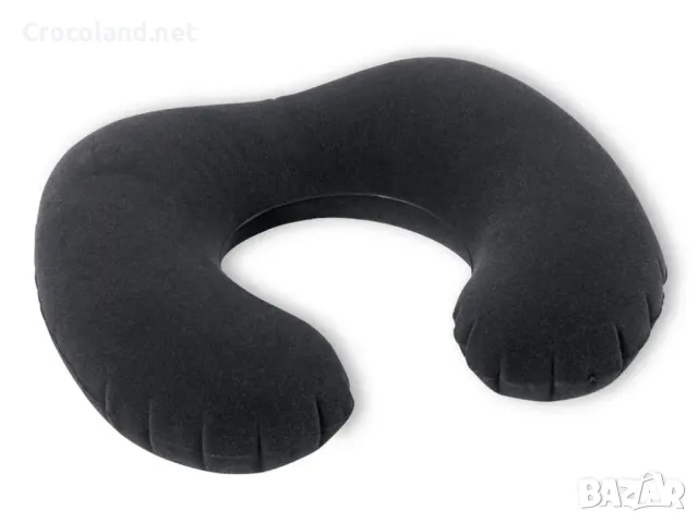 Надуваема възглавница-облегалка Intex, 36 x 30 x 10 см, PVC, черен, за пътуване