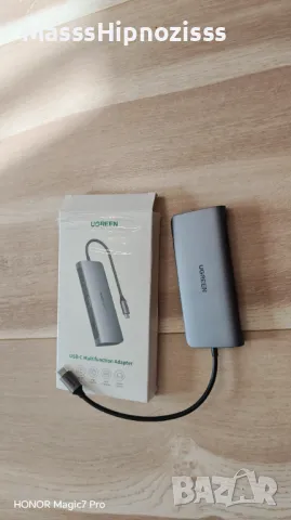 UGREEN USB C Хъб, USB-C 10-в-1 Док с Двоен Монитор 4K HDMI и VGA, 1Gbps Ethernet, 100W PD, 3 USB, снимка 8 - Кабели и адаптери - 49054525