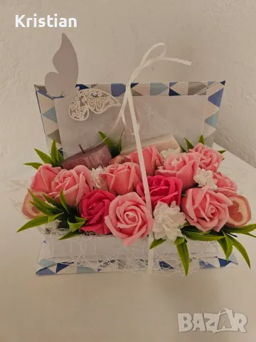 Букети от сапунени цветя, снимка 17 - Подаръци за жени - 49294100