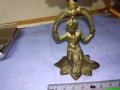 Старинен АР НУВО КОЛЕКЦИОНЕРСКИ ФИГУРАЛЕН БРОНЗОВ СВЕЩНИК Чист БРОНЗ с АВТЕНТИЧНА ПАТИНА 41409, снимка 14