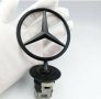 емблема мерцедес черна гланц Mercedes 44mm мерник W204/w211/w212/w210/w220, снимка 1