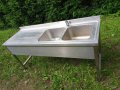 Продавам професионални единични,двойни и тройни мивки и големи корита (бук), снимка 1