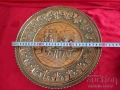 БАРОКОВА Месингова Релефна Чиния ,Пано за Стена с Позлата 2, снимка 6