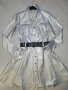 Дамска сребриста кожена  рокля, снимка 1 - Рокли - 43270153