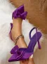 Нови лилави обувки и чанта, снимка 6