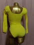 M/L Жълто еластично боди с дълъг ръкав , снимка 4