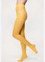 Медено- жълт дамски плътен чорапогащник М, снимка 1