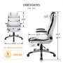 Ергономичен офис стол с мека седалка и облегалка YMS-2332-WHITE, снимка 3