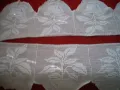 Бяло дантелено перде плетено на   една кука от бабината ракла, снимка 5