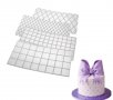 #1 Квадрати каре ромбове 4 пластични пластмасови подложки борд текстури торта фондан текстура релеф, снимка 8