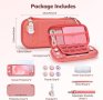 Комплект аксесоари 14 в 1 за Switch Lite с калъф за носене цвят корал, снимка 5