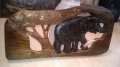Пано за стена тиково дърво изрязано с 1 слон ръчна изработка, снимка 18