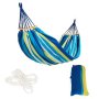 Хамак , С дървена летва, 200х80 см, Капацитет 120 кг, Син/зелен, снимка 4