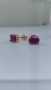 Сребърни обеци с рубин., снимка 10