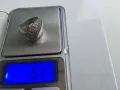 Красив нов сребърен пръстен с цирконий, общо тегло 6.37г , проба 925, снимка 2