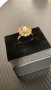 Златен пръстен с естествена перла и циркони