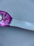 Часовник SWATCH AG 2003 Woman In Pink Clear & Silver Casual Quartz Watch Flower Charm, снимка 6