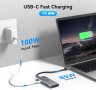 USB C към 2 HDMI адаптер за два монитора, 6 IN 1 докинг станция, снимка 6