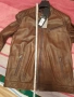 Чисто ново кожено яке размер Л - 52. Естествена кожа. Кафяво, спортен, втален силует., снимка 5
