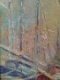Картина, лодки, море, худ. Н. Селиванов, 1970 г., снимка 3