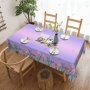 Декоративна покривка за маса с лилаво цвете с Великденска тематика, 3размера, снимка 3