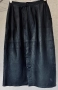VINTAGE черна кожена миди пола, уникален дизайн, снимка 4
